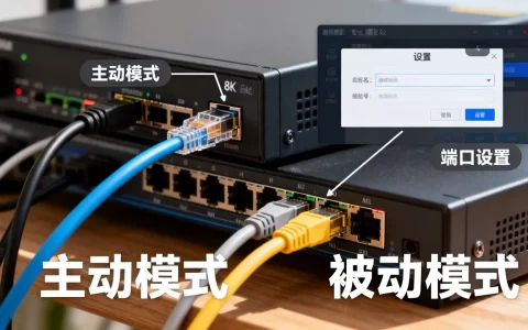 FTP服务器的两种模式是什么，怎么设置？