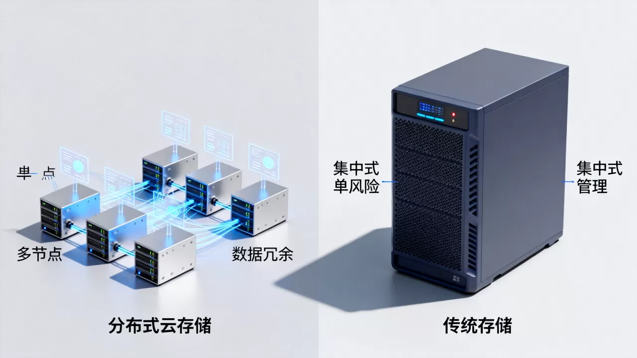 分布式云存储与传统存储相比有哪些优缺点,如何选择