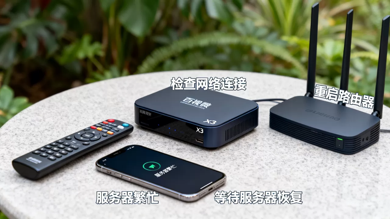 百视微网络机顶盒x3提示服务器繁忙如何解决?,是什么原因 百视微网络机顶盒x3提示服务器繁忙如何解决?,是什么原因