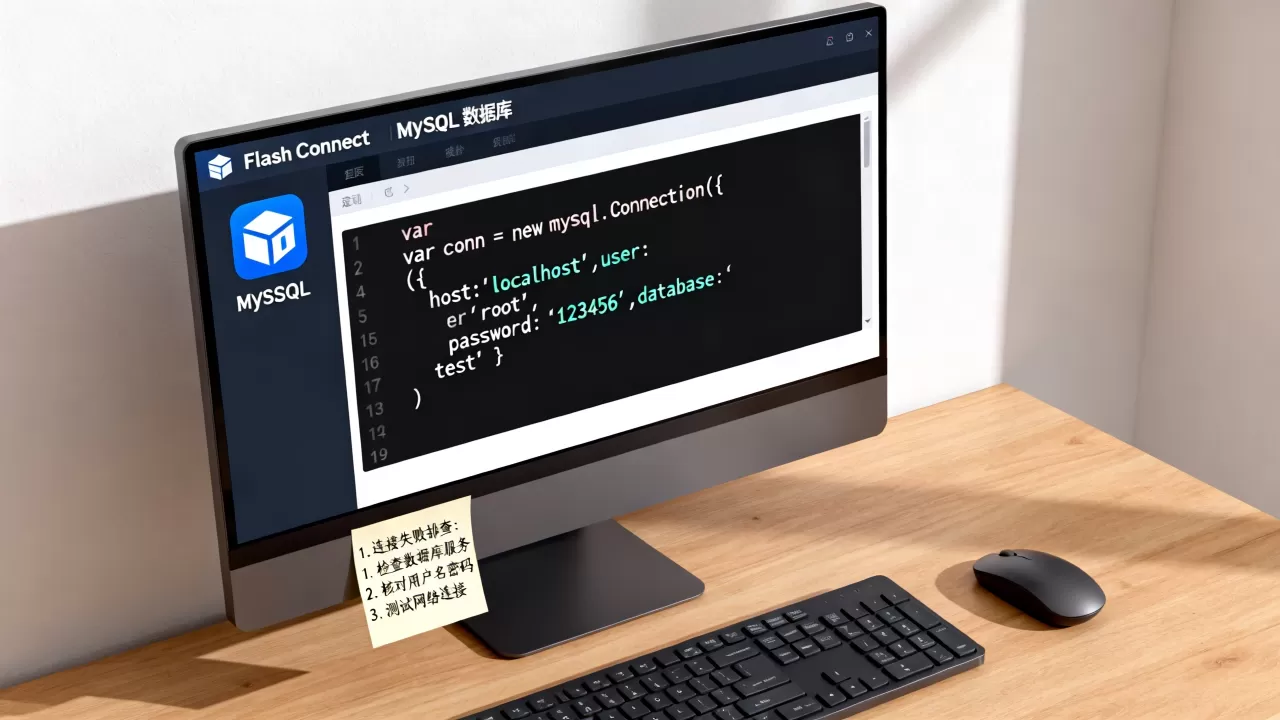 Flash如何连接MySQL数据库？,连接不上怎么办？