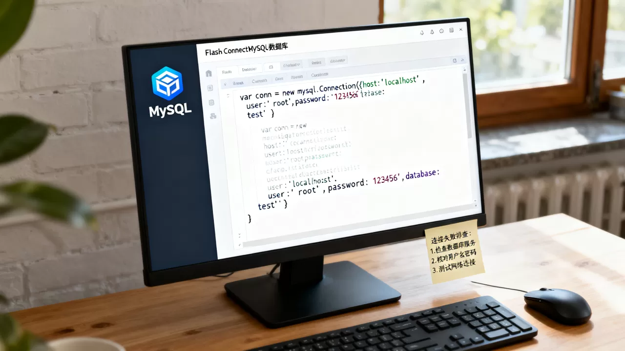 Flash如何连接MySQL数据库？,连接不上怎么办？