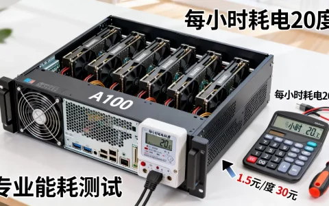 8张A100显卡服务器一小时耗电多少度，电费多少钱