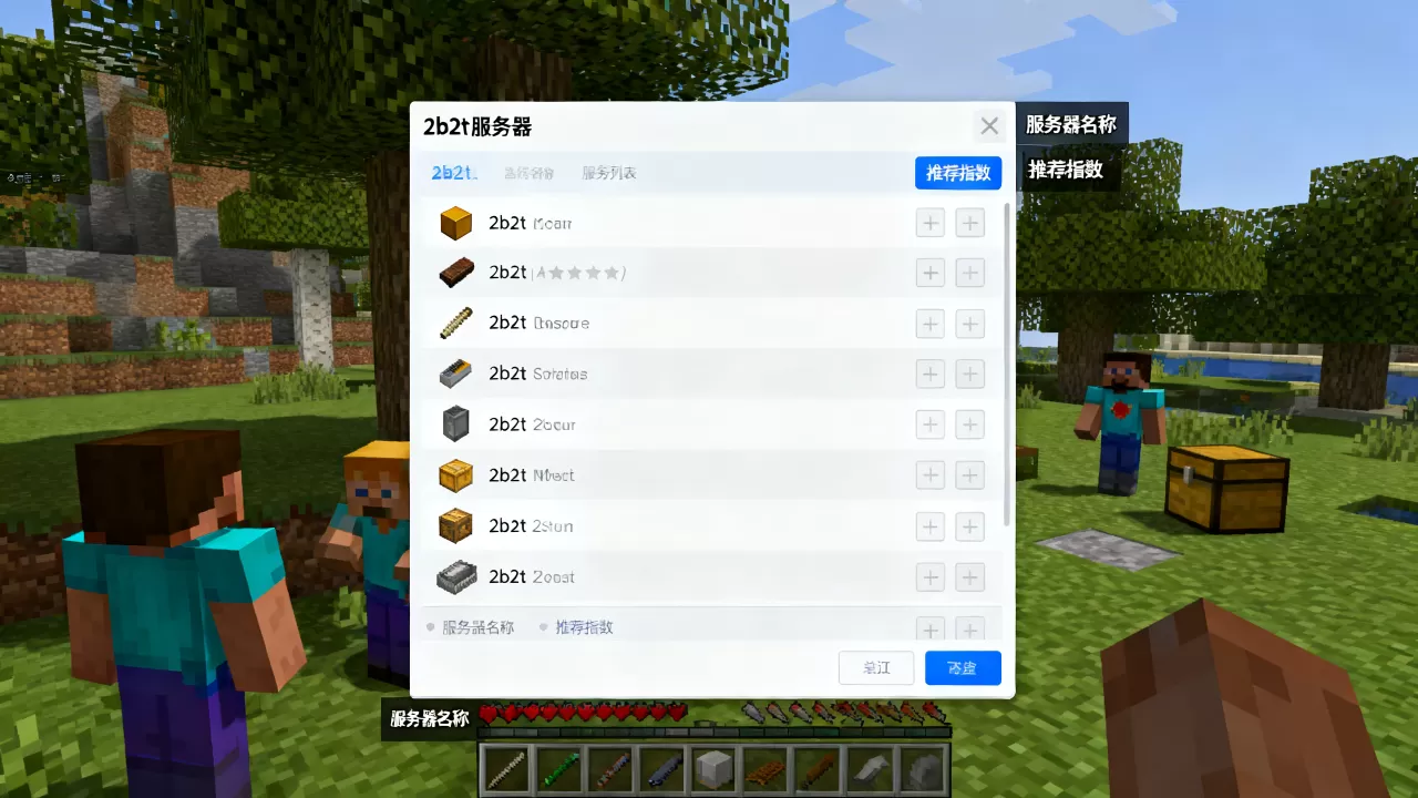 我的世界仿2b2t服务器有哪些?,哪个最推荐? 我的世界仿2b2t服务器有哪些?,哪个最推荐?