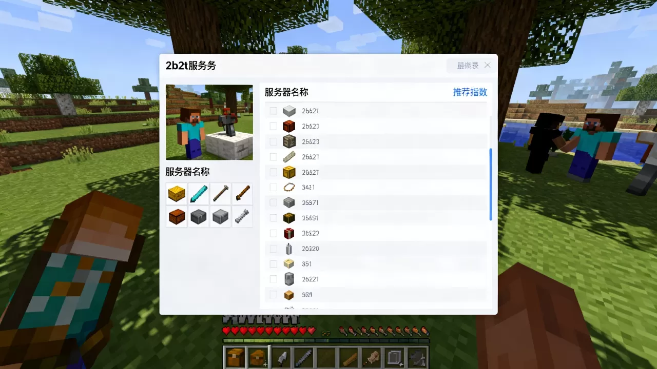 我的世界仿2b2t服务器有哪些?,哪个最推荐? 我的世界仿2b2t服务器有哪些?,哪个最推荐?