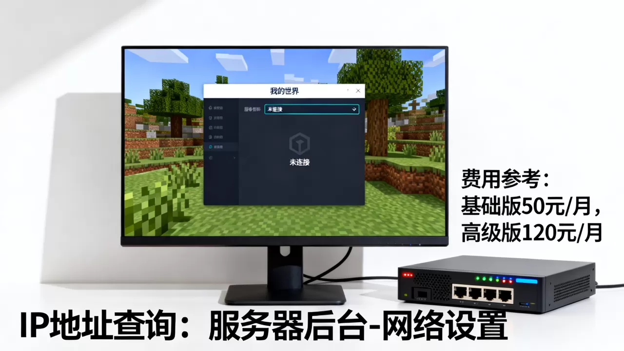 我的世界开服务器了不知道IP地址怎么办？，多少钱
