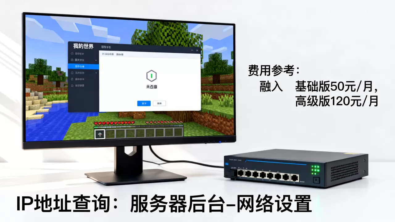 我的世界开服务器了不知道IP地址怎么办？，多少钱