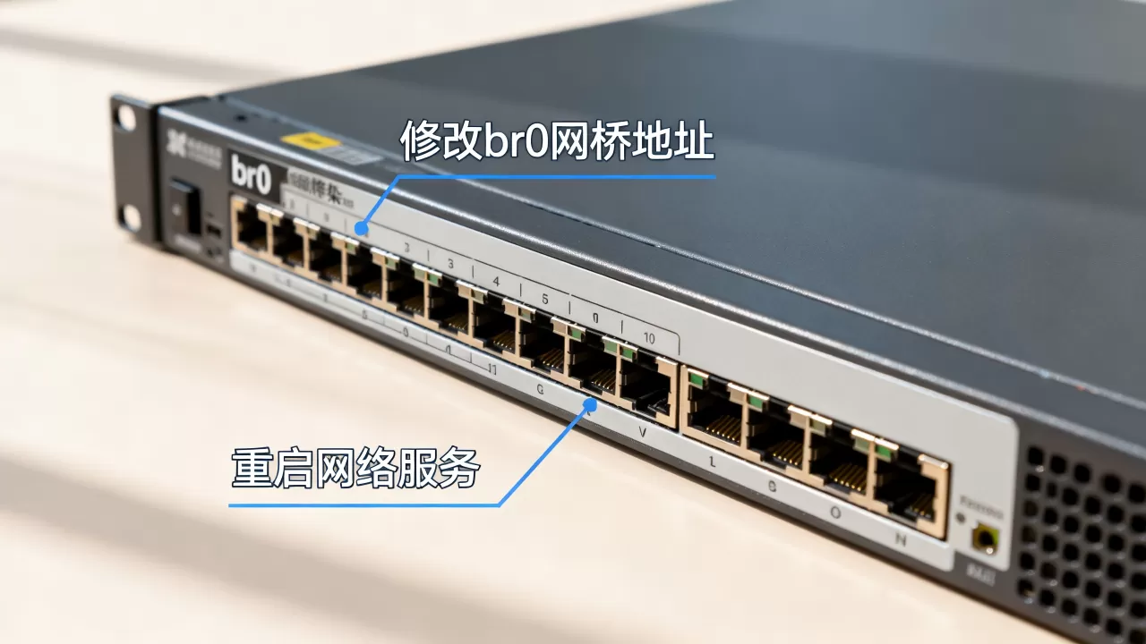 服务器br0网桥地址如何修改，修改后需要重启网络吗？