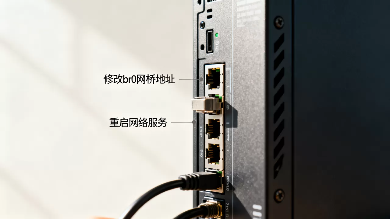 服务器br0网桥地址如何修改，修改后需要重启网络吗？