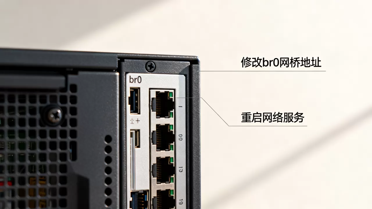 服务器br0网桥地址如何修改，修改后需要重启网络吗？
