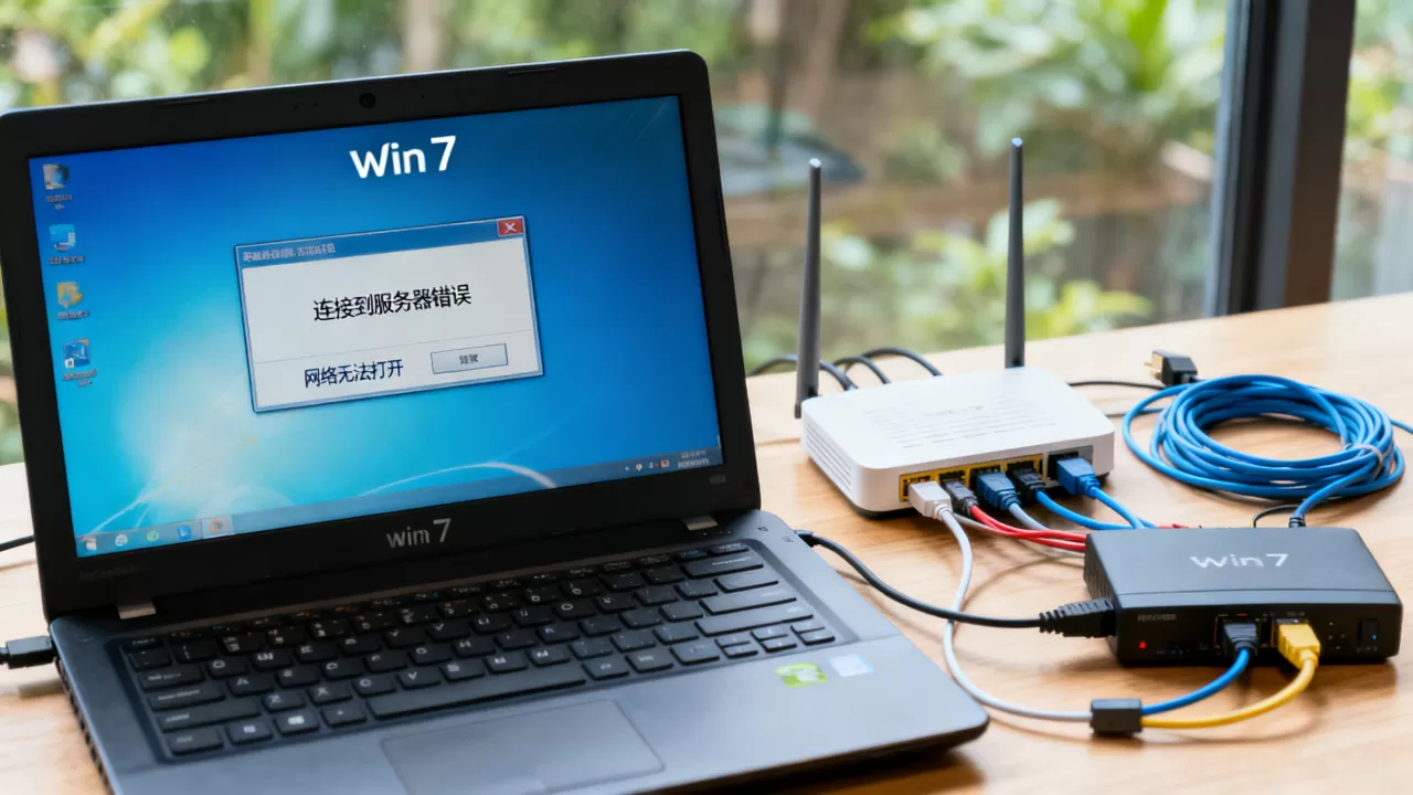 win7电脑连接到服务器错误怎么办？，打不开网络是什么原因？