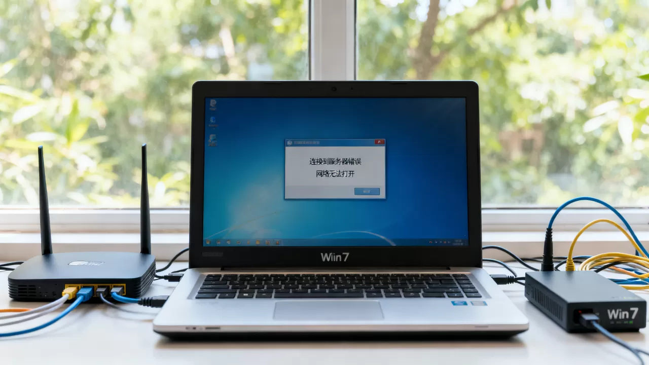 win7电脑连接到服务器错误怎么办？，打不开网络是什么原因？