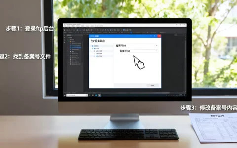 ftp如何修改网站备案号？，具体的操作步骤是什么呢？