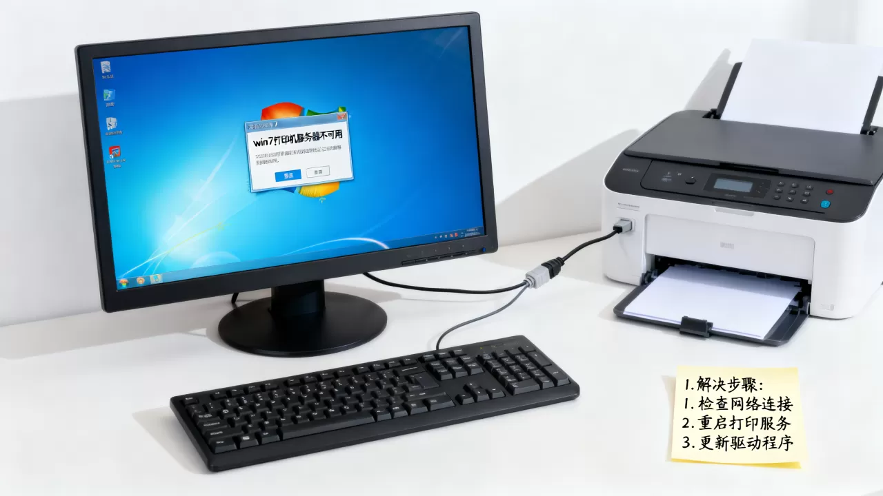 win7打印机服务器不可用怎么办，如何解决？