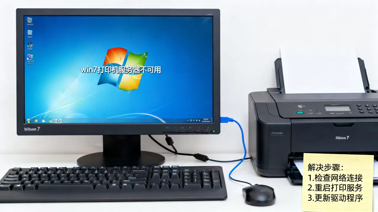 win7打印机服务器不可用怎么办，如何解决？