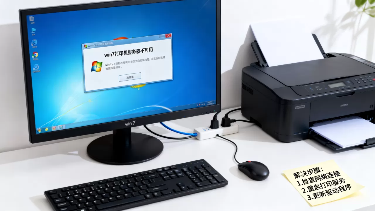 win7打印机服务器不可用怎么办，如何解决？
