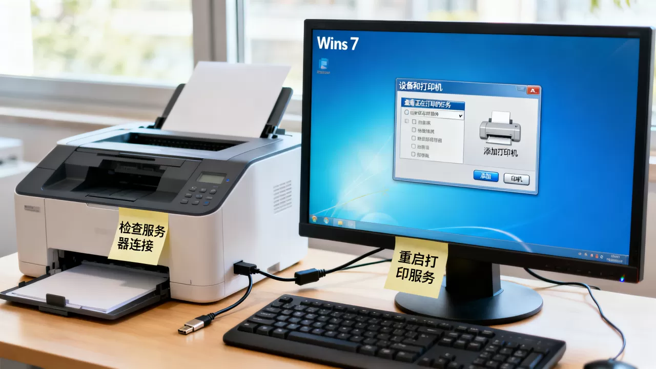 Win7打印机不显示服务器错误怎么解决?,是什么原因? Win7打印机不显示服务器错误怎么解决?,是什么原因?