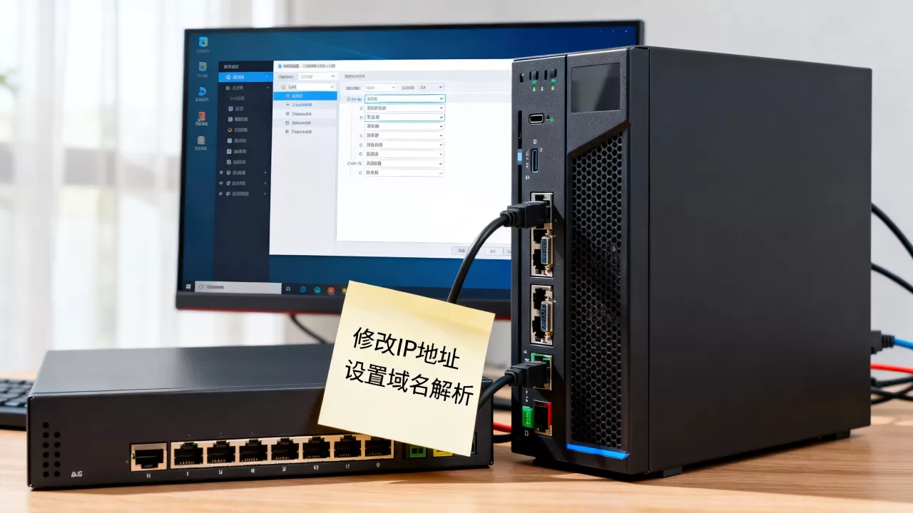 服务器IP地址如何修改成域名，怎么设置？