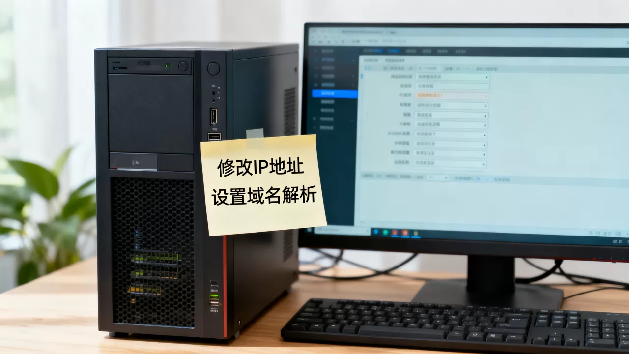 服务器IP地址如何修改成域名，怎么设置？
