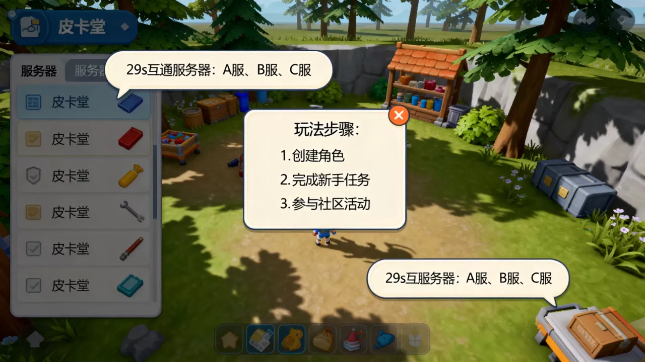 7k皮卡堂29s和哪些服务器互通?,怎么玩? 7k皮卡堂29s和哪些服务器互通?,怎么玩?