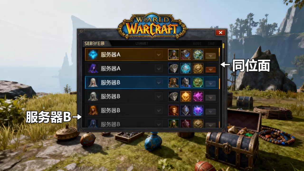 魔兽世界哪些服务器是在一个位面，服务器位面怎么查