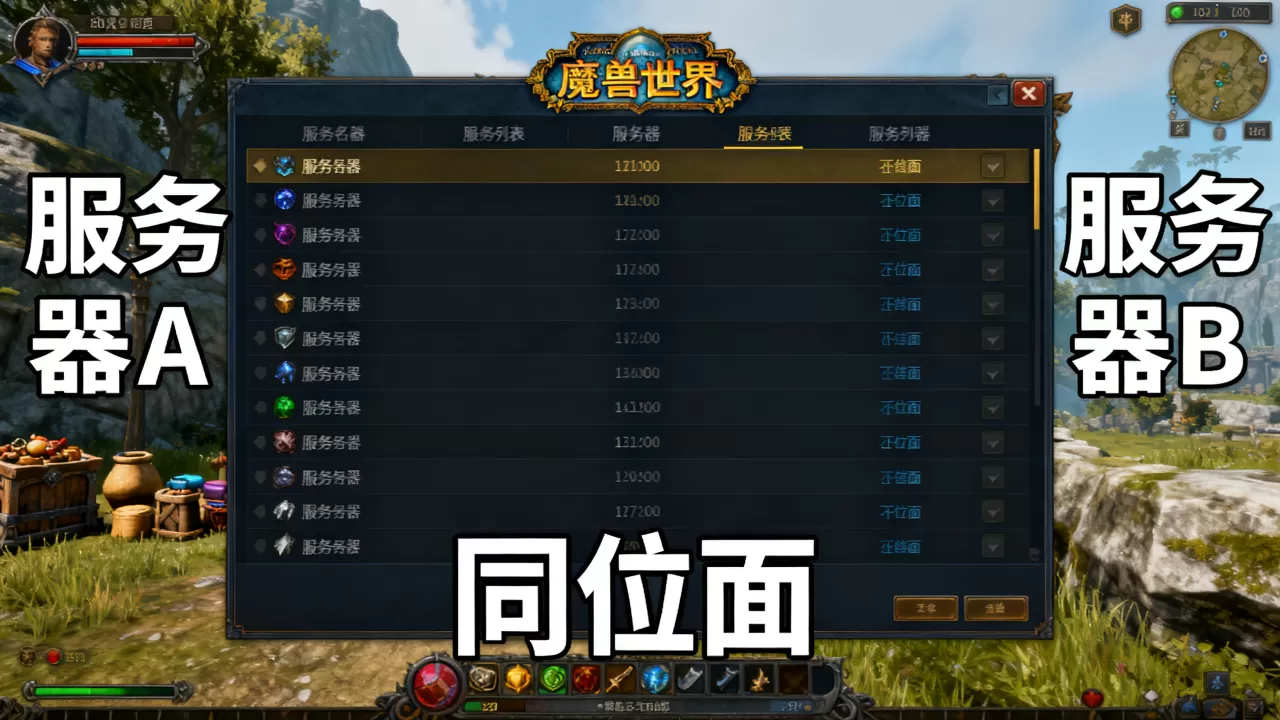 魔兽世界哪些服务器是在一个位面，服务器位面怎么查