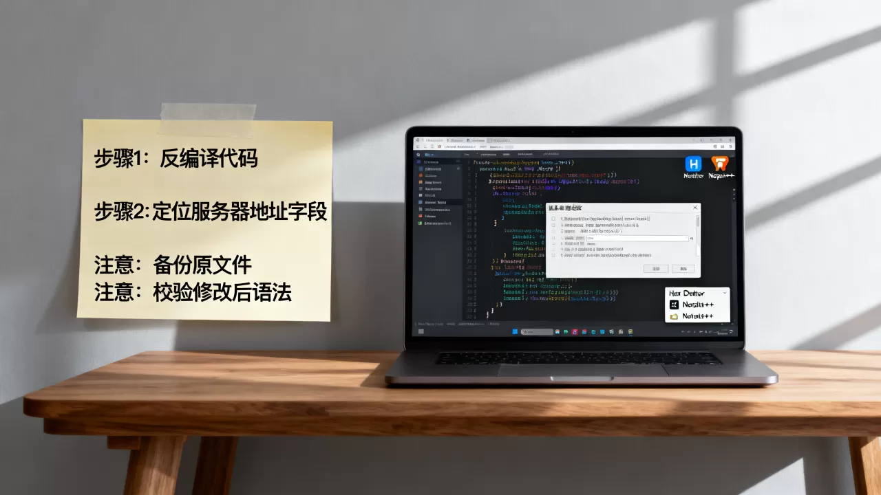 反编译后如何修改服务器地址，有哪些注意事项