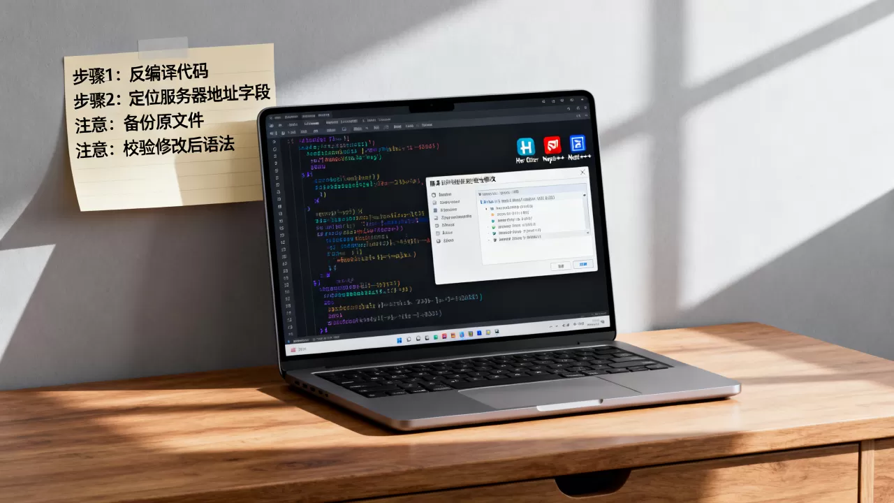 反编译后如何修改服务器地址，有哪些注意事项