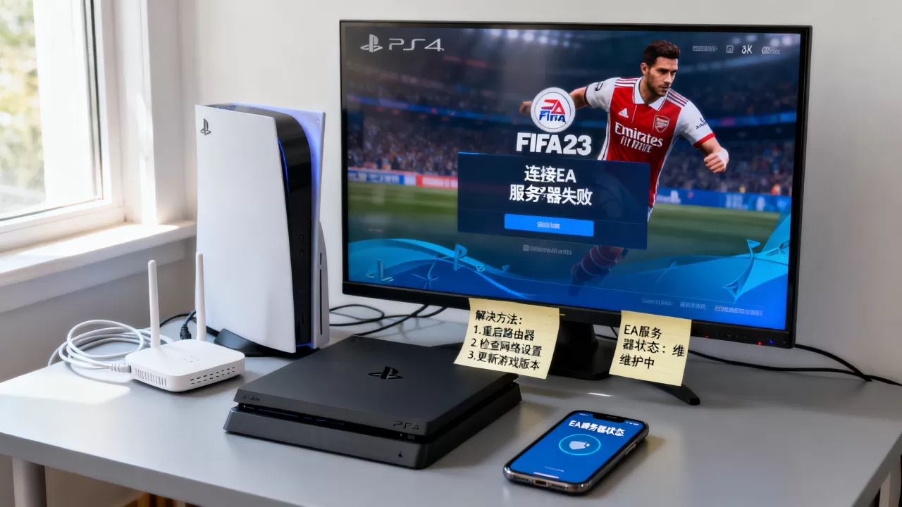 为什么PS4版FIFA23连不上EA服务器？，怎么解决？