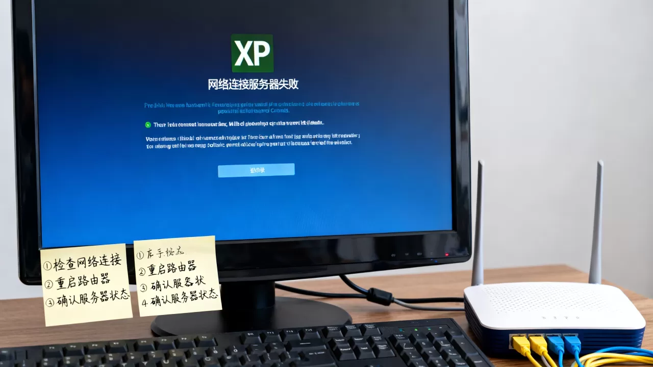 XP登录界面网络连接服务器失败怎么办，是什么原因？