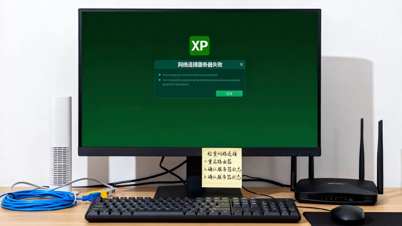 XP登录界面网络连接服务器失败怎么办，是什么原因？