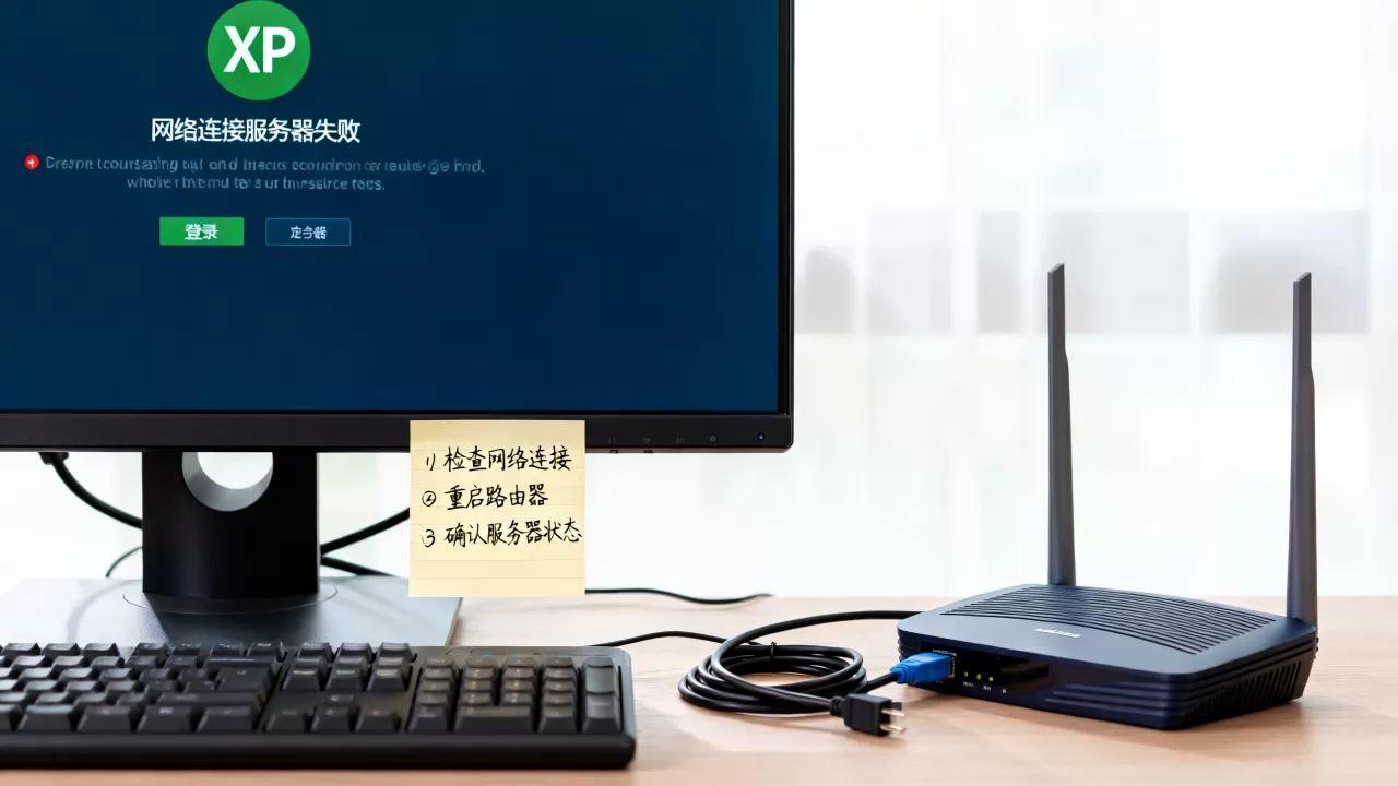 XP登录界面网络连接服务器失败怎么办，是什么原因？