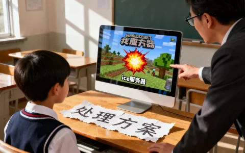 把我的世界ice服务器炸了的小学生怎么样了，怎么处理？
