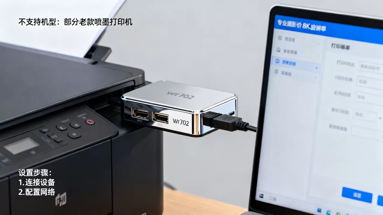 wr702打印服务器哪些打印机不支持，怎么设置