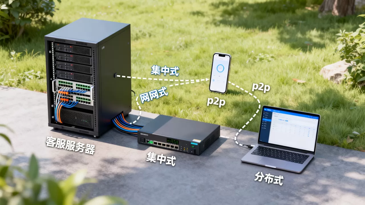 你知道客服服务器方式与p2p有哪些例子吗？有什么区别？