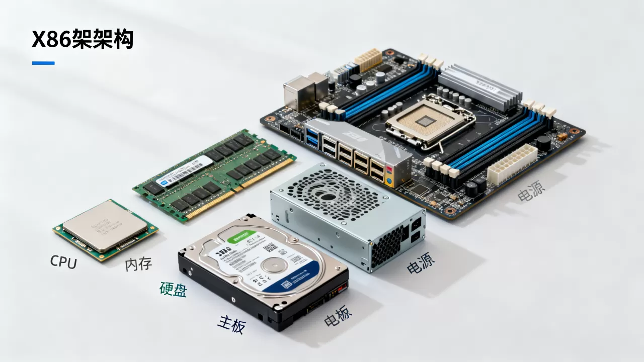X86架构服务器由哪些硬件组成，配置怎么选
