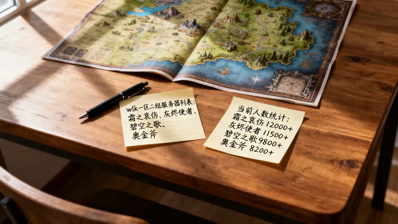 wlk一区二组组有哪些服务器？，哪个服务器人多？