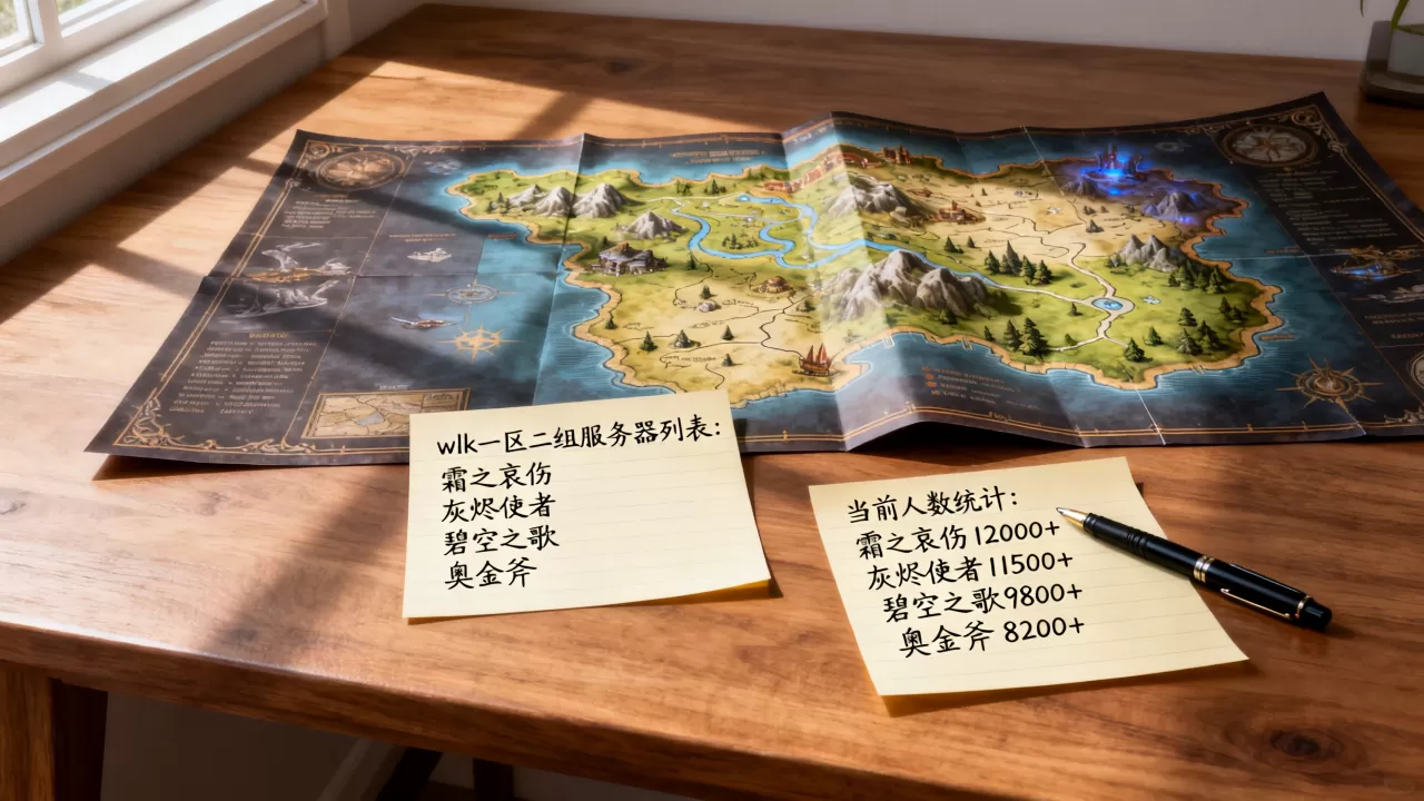 wlk一区二组组有哪些服务器？，哪个服务器人多？