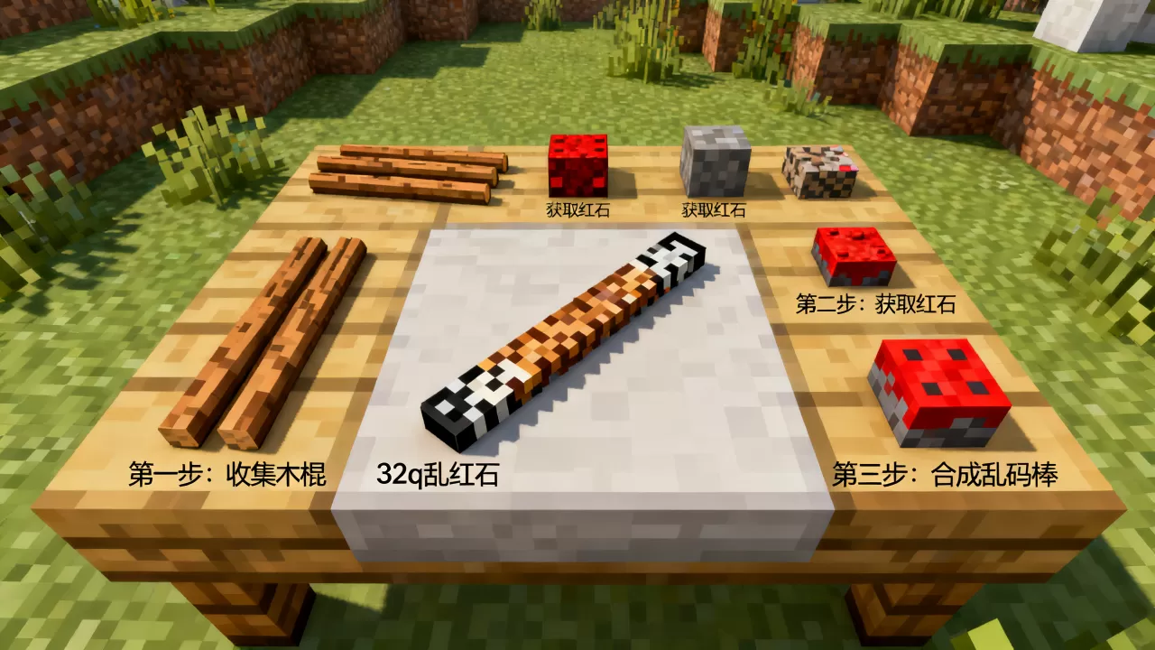 我的世界服务器32q乱码棒怎么做?,我的世界乱码棒怎么合成 我的世界服务器32q乱码棒怎么做?,我的世界乱码棒怎么合成
