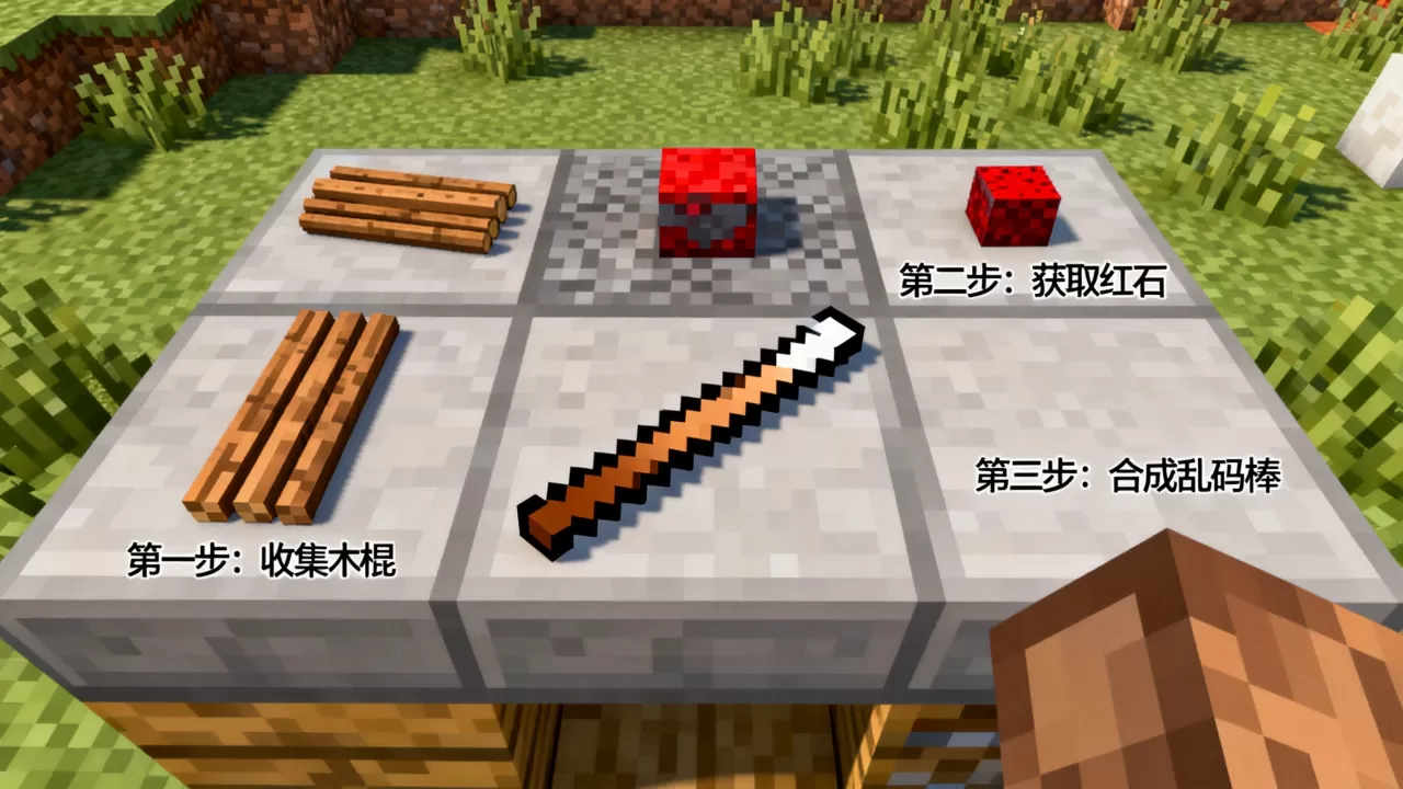 我的世界服务器32q乱码棒怎么做?,我的世界乱码棒怎么合成 我的世界服务器32q乱码棒怎么做?,我的世界乱码棒怎么合成