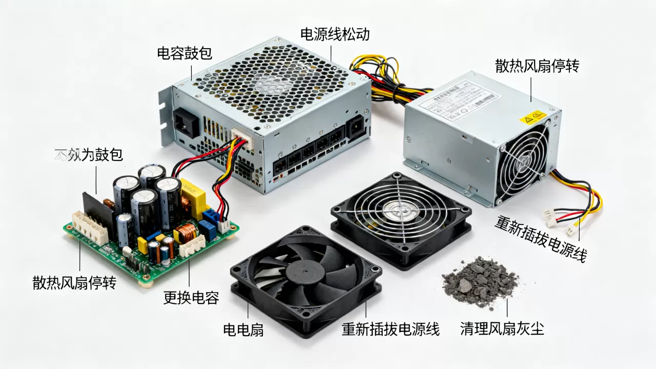 服务器电源维修常见故障有哪些,怎么解决? 服务器电源维修常见故障有哪些,怎么解决?
