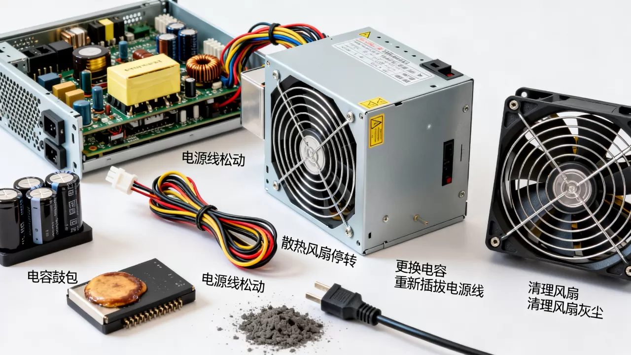 服务器电源维修常见故障有哪些,怎么解决? 服务器电源维修常见故障有哪些,怎么解决?