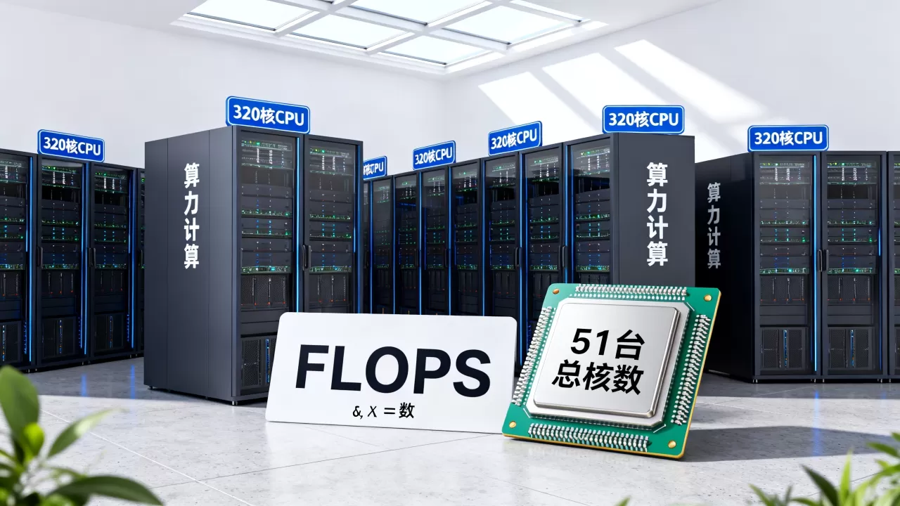 320cpu总核数51台服务器算力是多少,算力怎么计算 320cpu总核数51台服务器算力是多少,算力怎么计算
