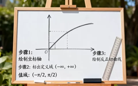 反正切函数图像怎么画，定义域和值域是什么？