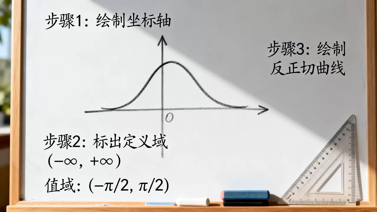 反正切函数图像怎么画,定义域和值域是什么? 反正切函数图像怎么画,定义域和值域是什么?