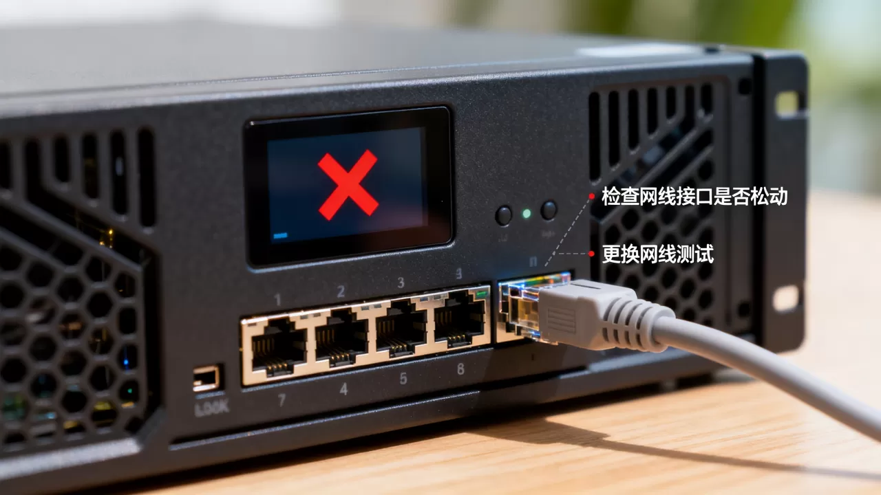服务器插网线显示红叉是什么原因?,怎么解决? 服务器插网线显示红叉是什么原因?,怎么解决?