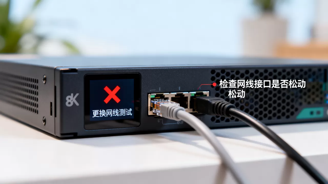 服务器插网线显示红叉是什么原因?,怎么解决? 服务器插网线显示红叉是什么原因?,怎么解决?