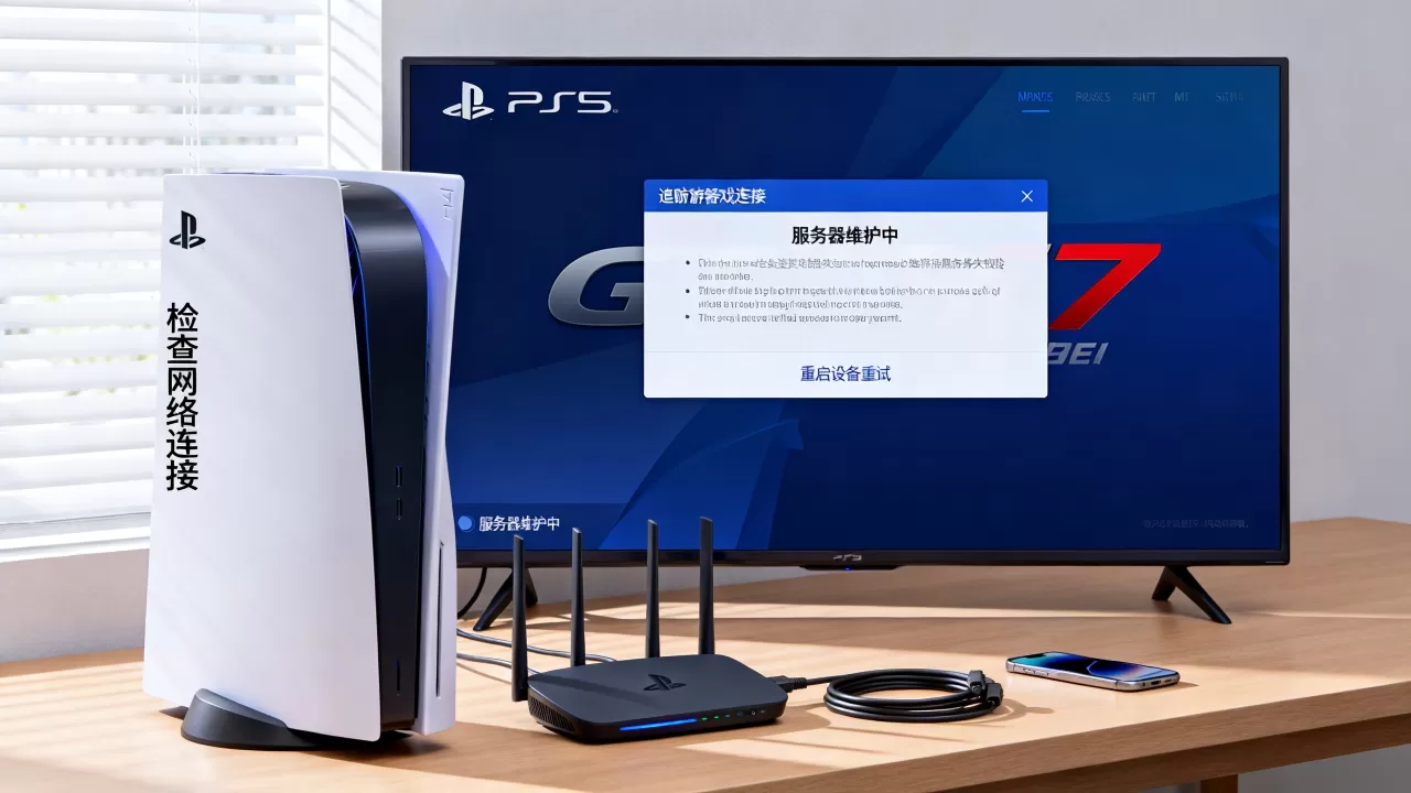 PS5游戏GT7连不上服务器怎么办？，是什么原因？