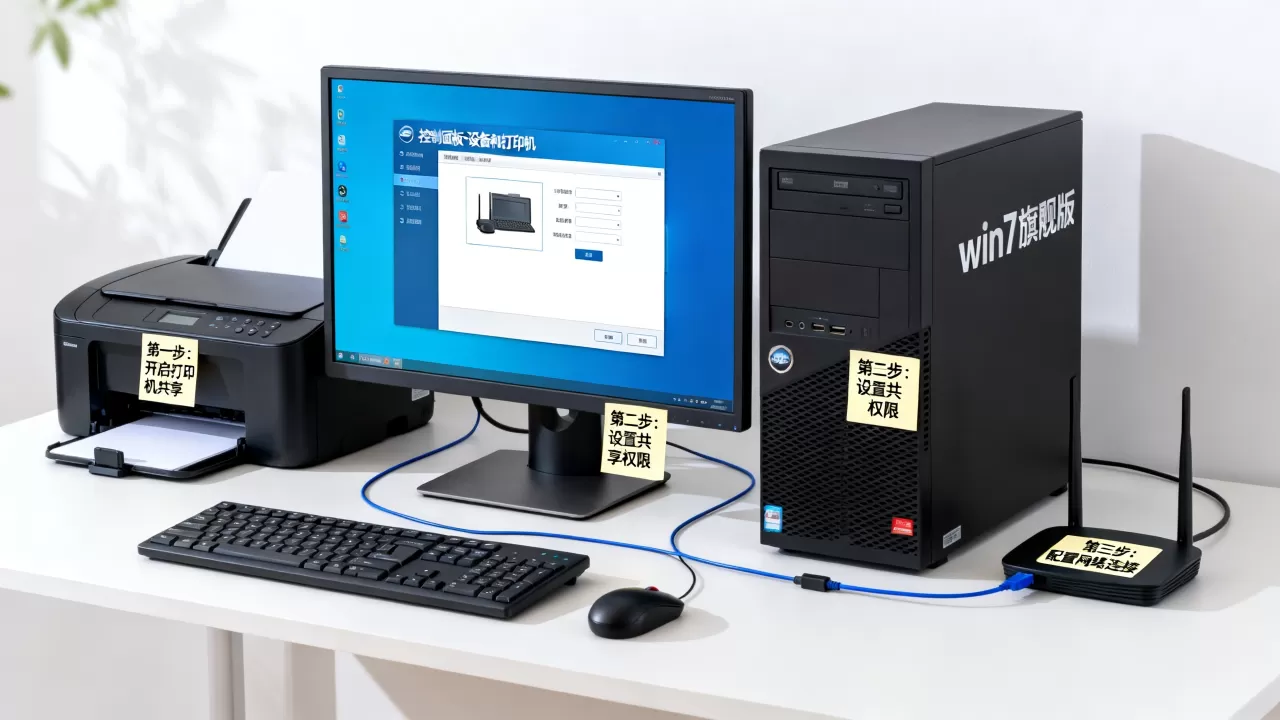 win7旗舰版打印机共享服务器如何设置？, 有什么方法