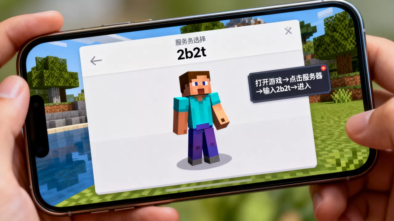 我的世界手游2b2t服务器号码是多少,怎么进? 我的世界手游2b2t服务器号码是多少,怎么进?