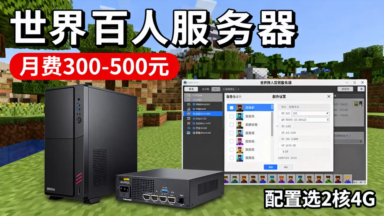 我的世界百人服务器一个月多少钱？,怎么选服务器